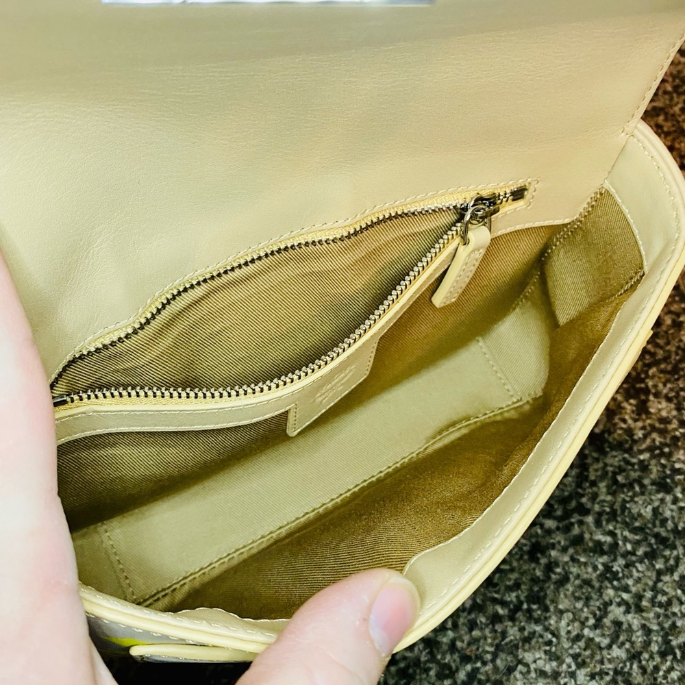 NEW! MCM Millie Yellow Small Color Splash Logo Leather Crossbody Bag - Picture 15 of 17